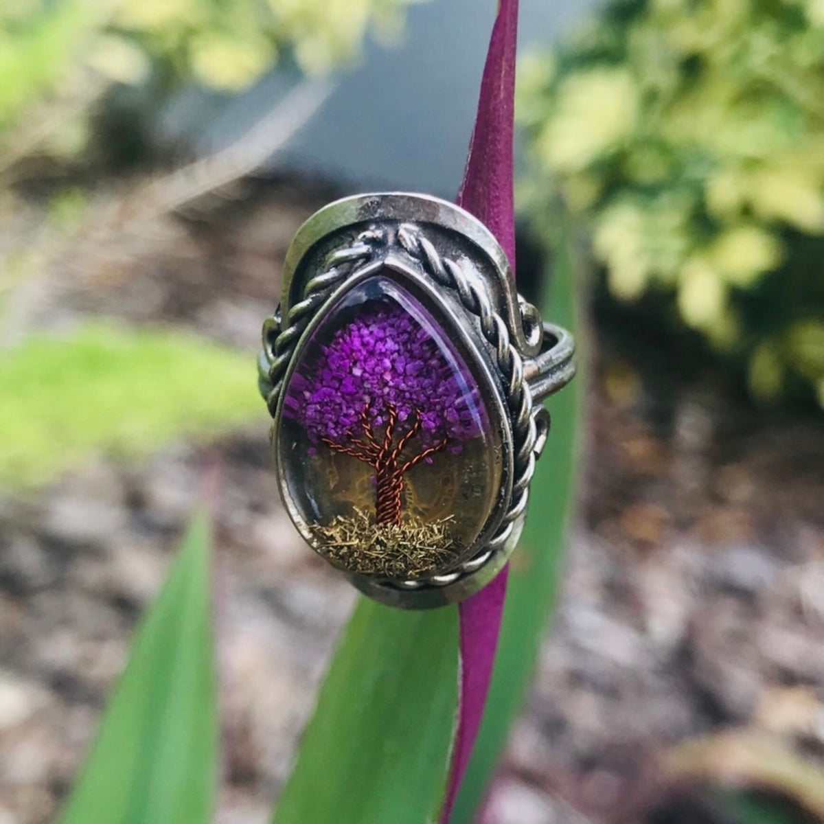 Peruvian Handmade Purple Tree Ring