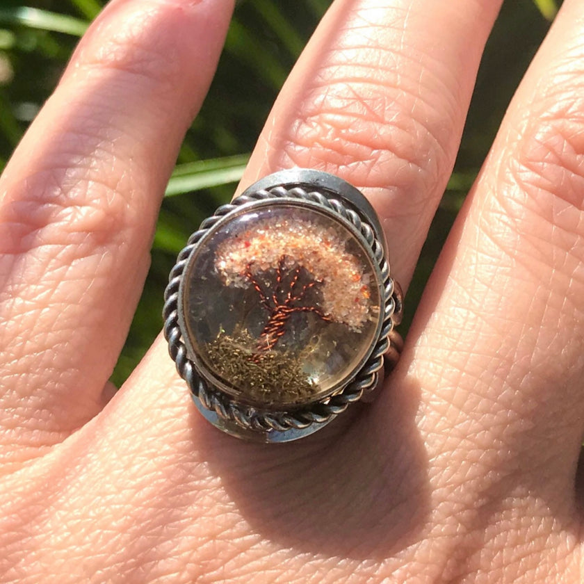 Peruvian Handmade Beige Tree Ring