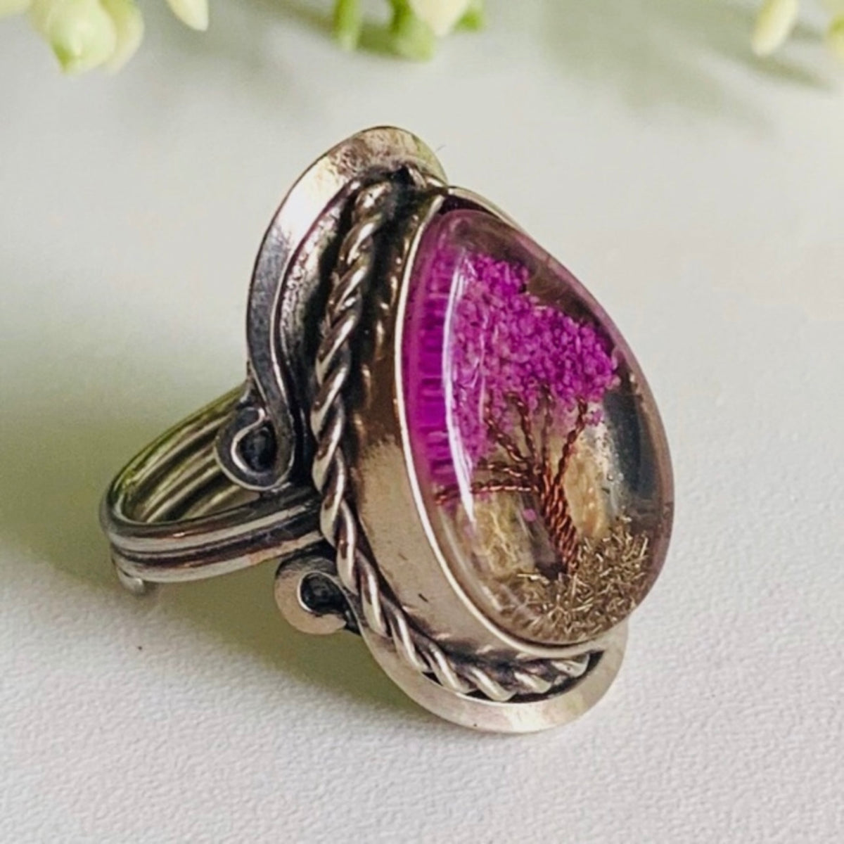 Peruvian Handmade Purple Tree Ring