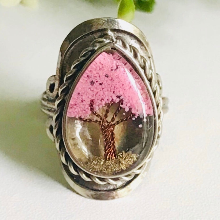 Peruvian Handmade Pink Tree Ring